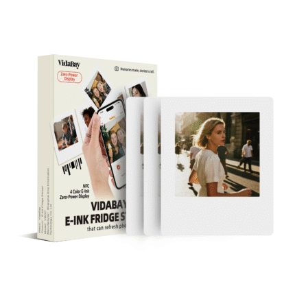 White E-Paper Fridge Sticker