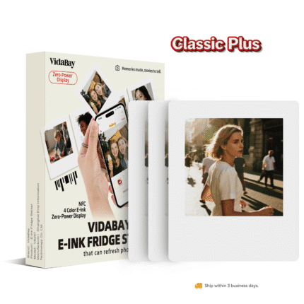 White E-Ink Fridge Magnet Three-Pack