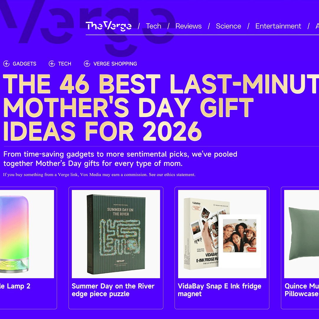 VidaBay featured in The Verge Mother's Day Gift Guide